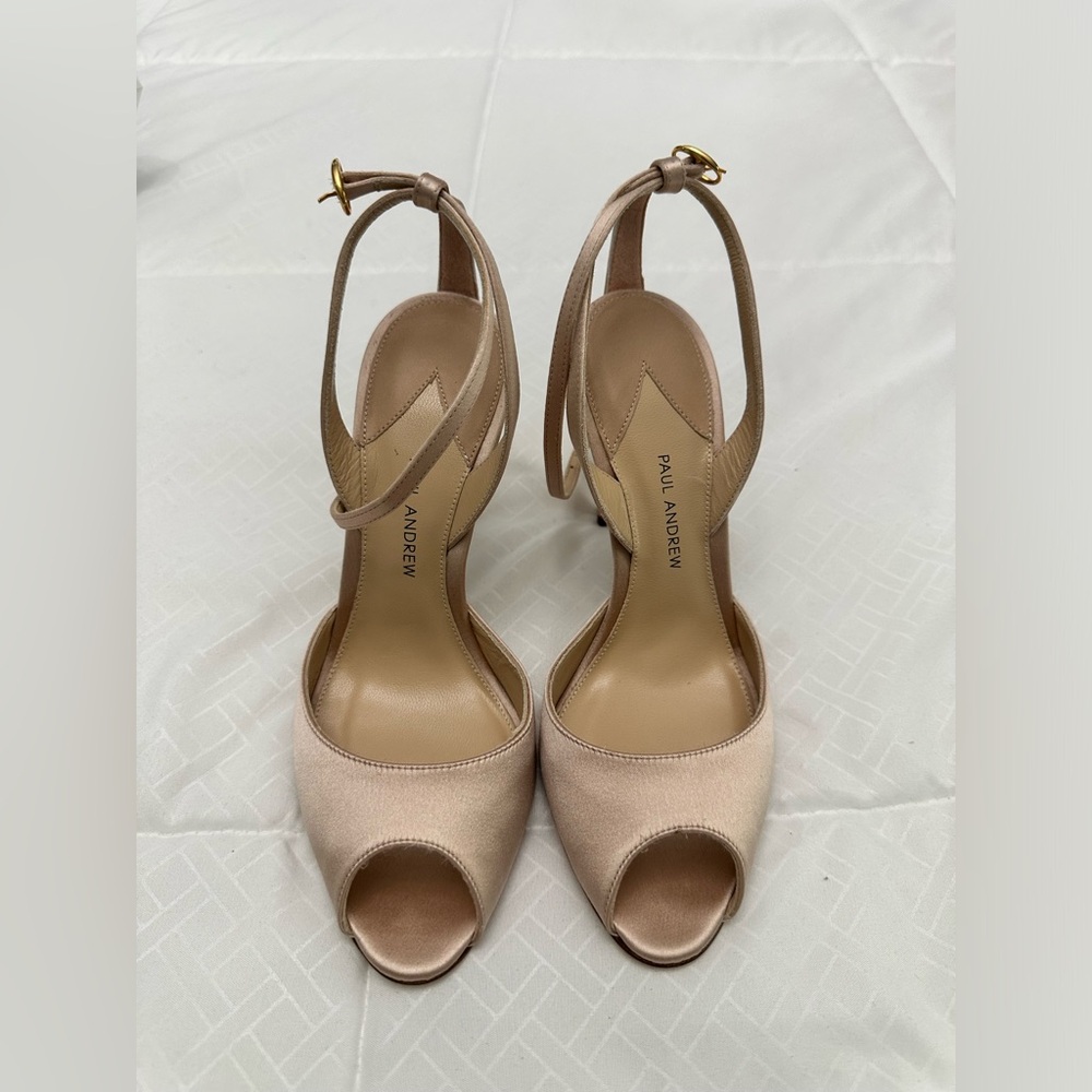 Paul Andrew Satin Heels - NEVER WORN - Wedding, Prom